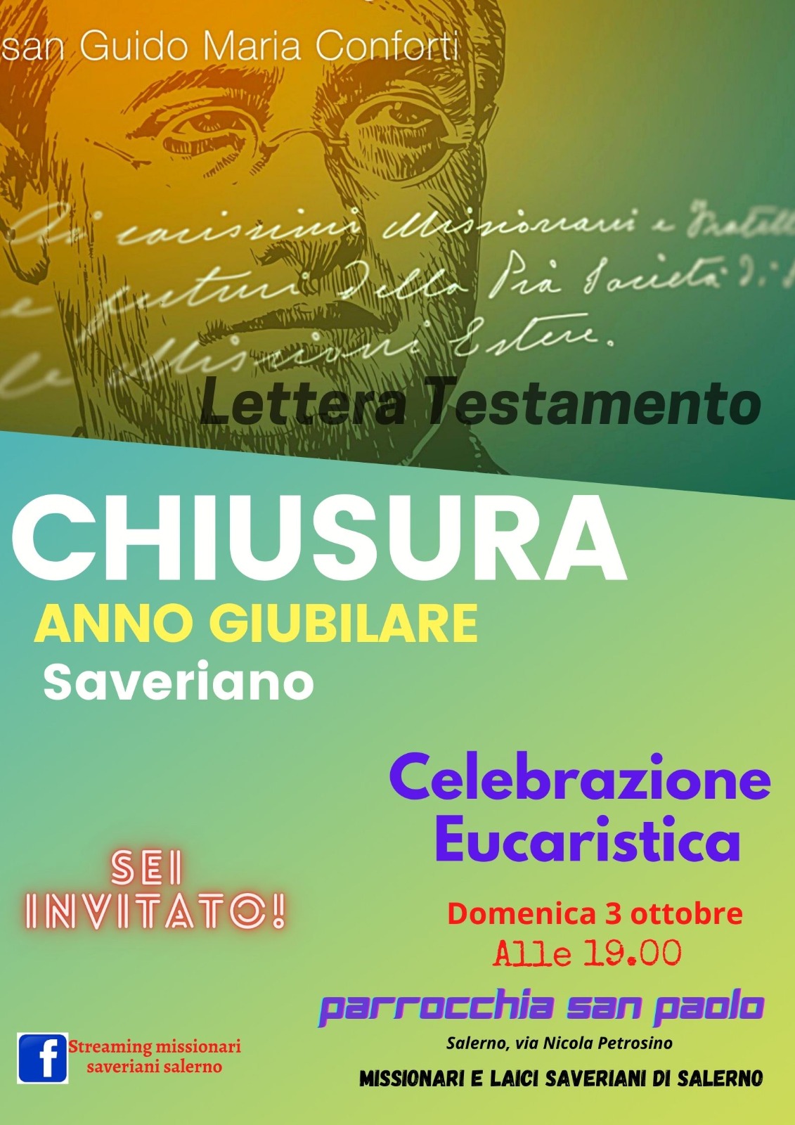 Chiusura anno giubilare missionari saveriani salerno